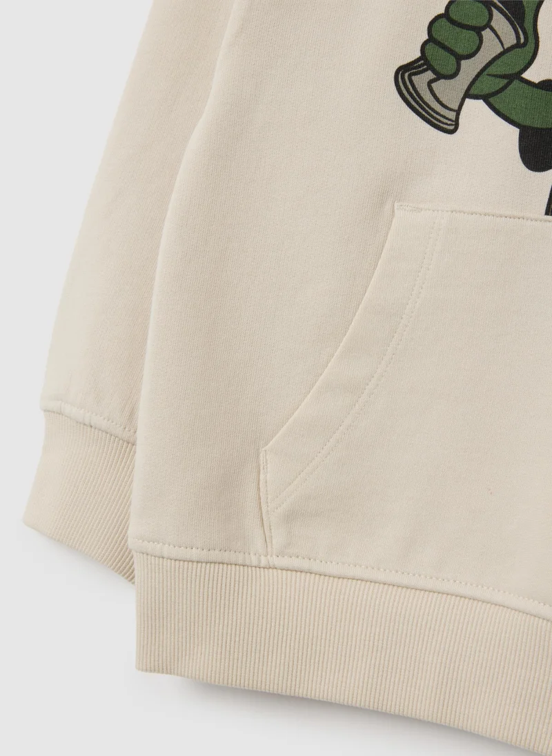 Ovs  OVS Beige Regular Fit Kids' Sweatshirt In Pure Cotton for Kids | Best Price UAE